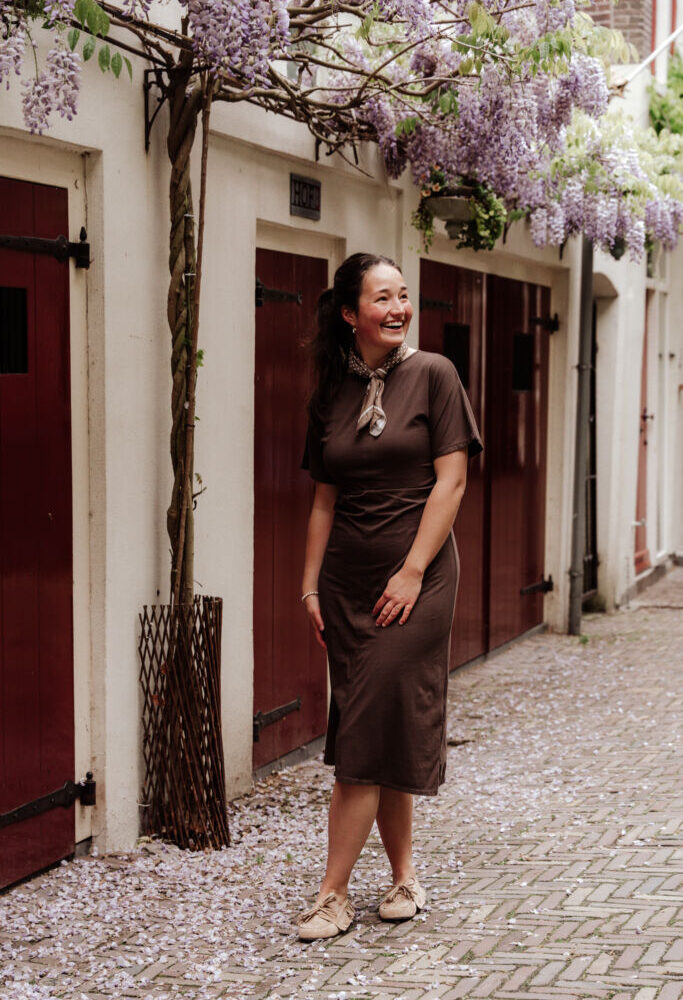 boe dress long flien brown