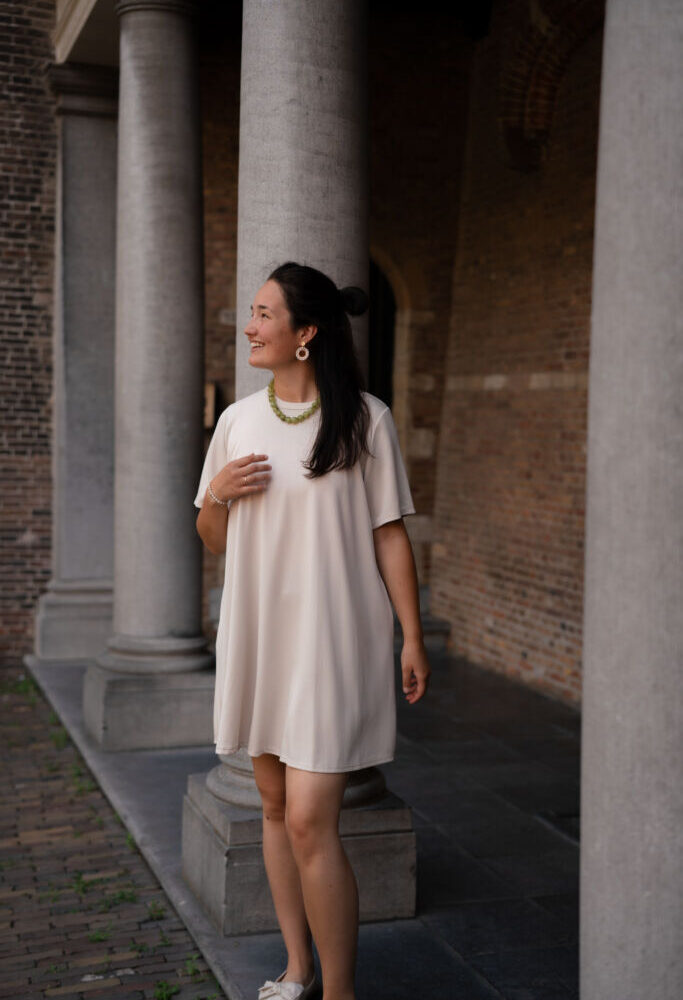 azzurro 8780 sweat dress senna beige